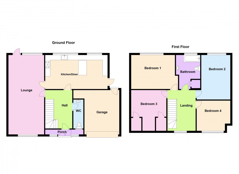 Floorplan for Greaves Avenue, Walsall