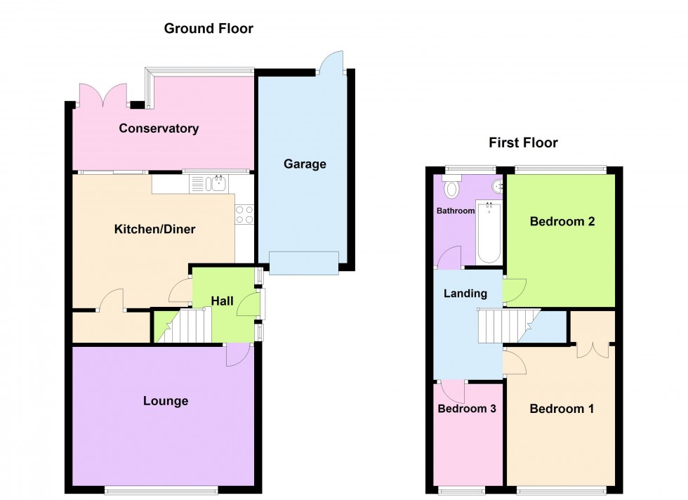 Floorplan for Daffodil Place, Walsall