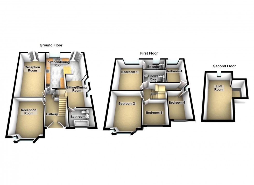 Floorplan for Stafford Road, Walsall