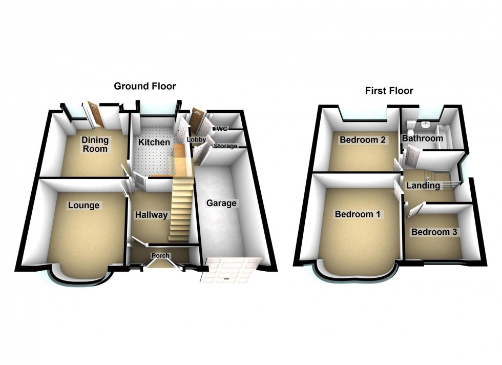 Floorplan for Woodside Close, Walsall