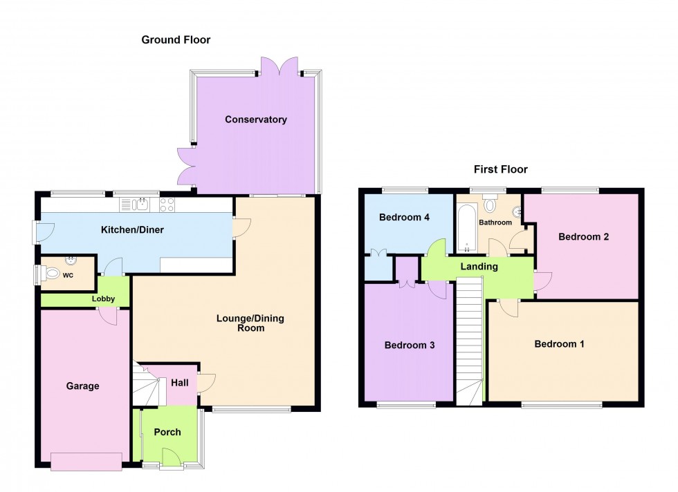 Floorplan for Ravensdale Close, Walsall