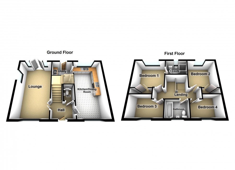 Floorplan for Rosedene Close, Rushall