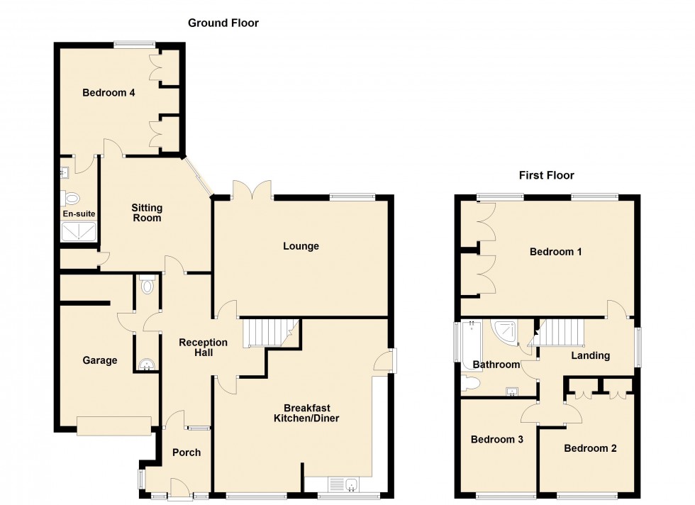 Floorplan for Rushall Manor Close, Walsall