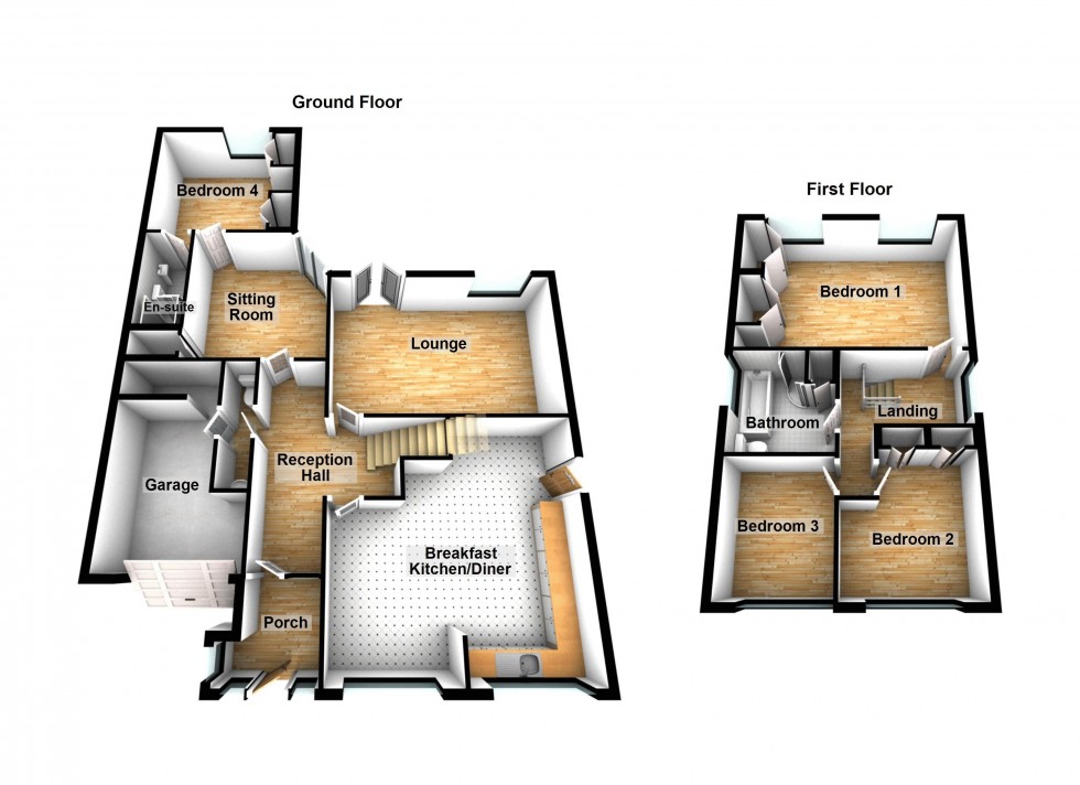 Floorplan for Rushall Manor Close, Walsall