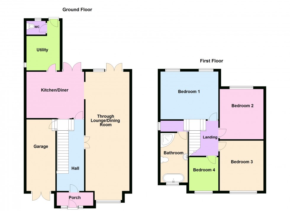 Floorplan for Portland Road, Walsall