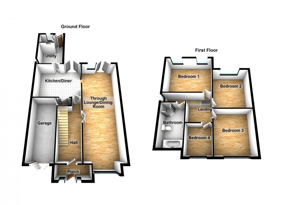 Floorplan for Portland Road, Walsall