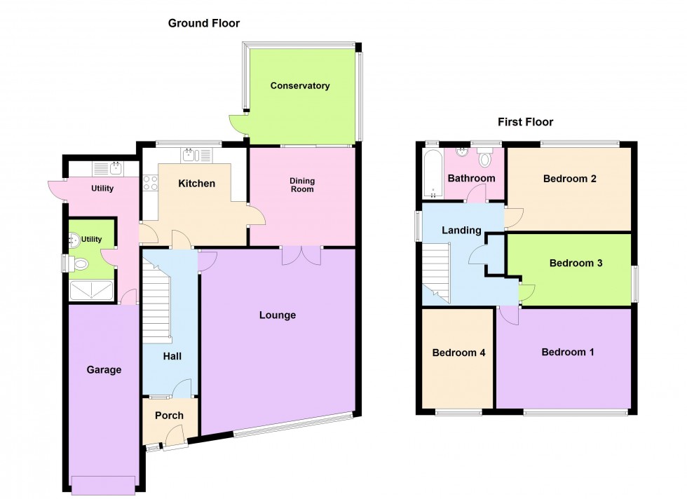 Floorplan for Falmouth Road, Walsall