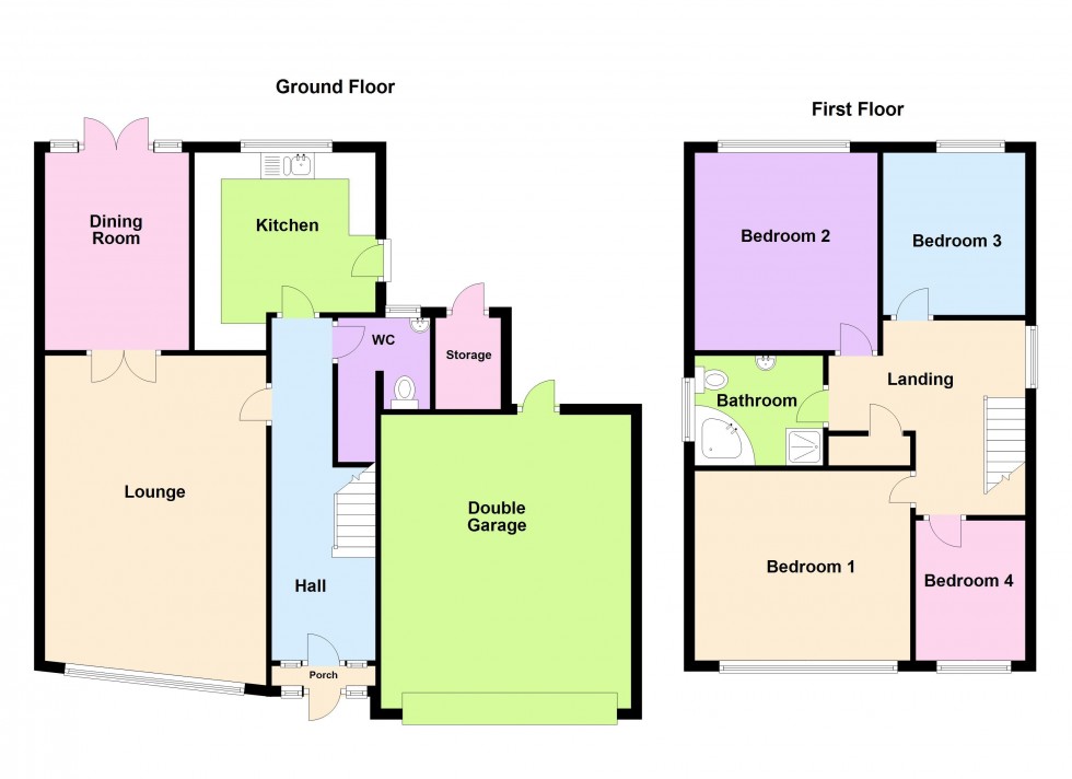 Floorplan for Newquay Close, Walsall