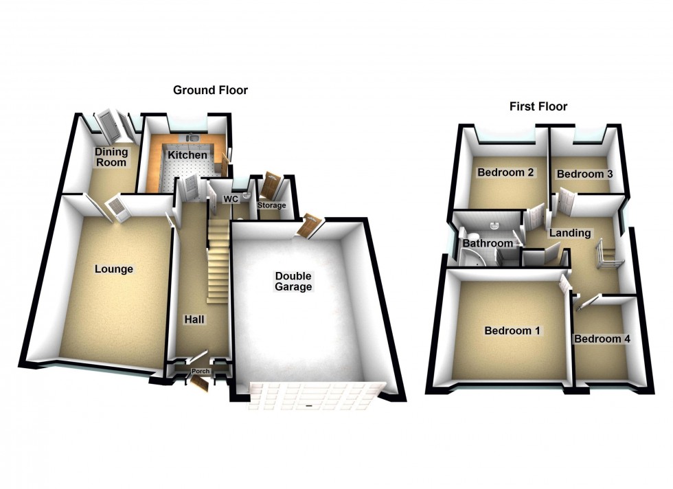 Floorplan for Newquay Close, Walsall