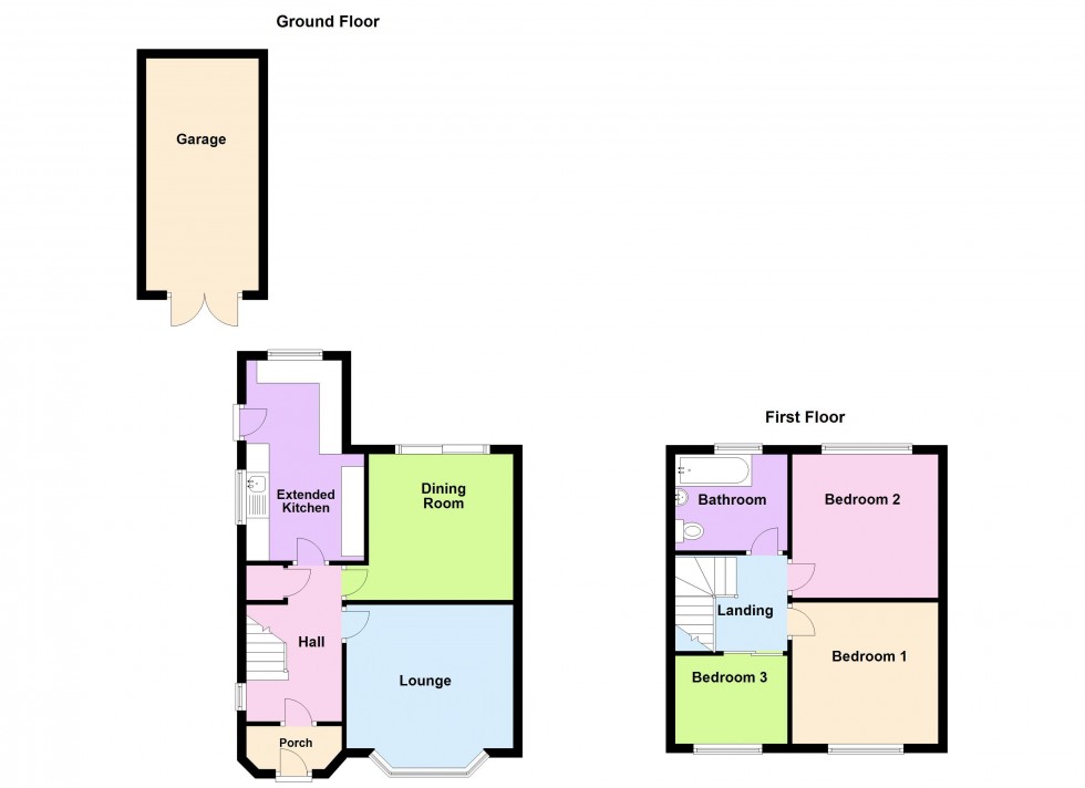 Floorplan for Woodend Road, Walsall