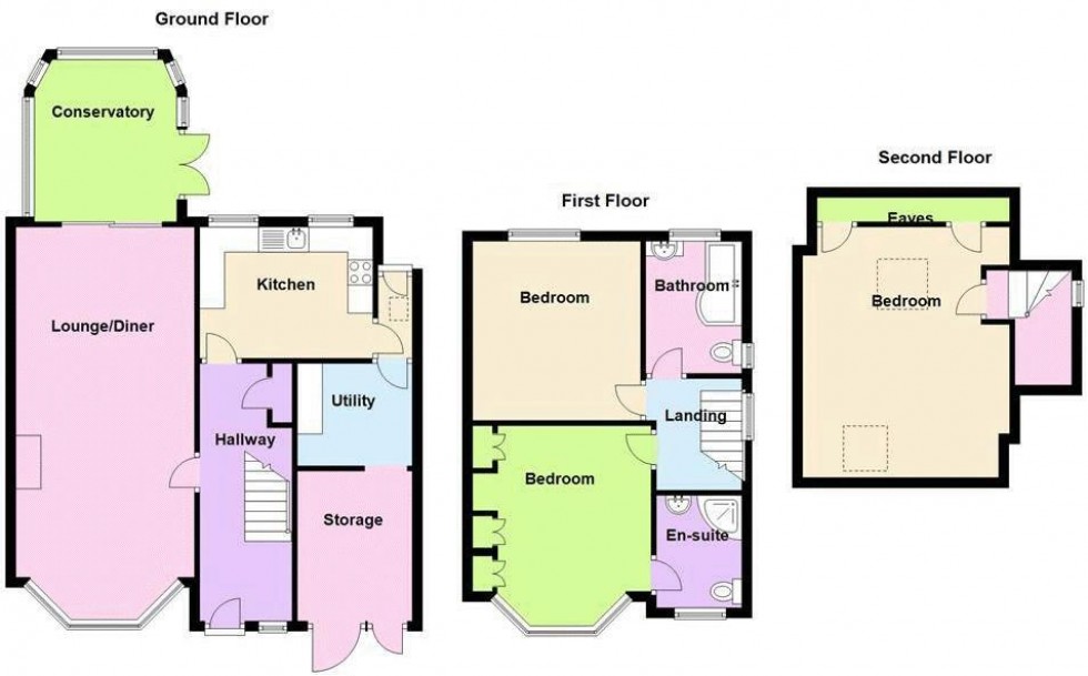 Floorplan for Quicksand Lane, Aldridge