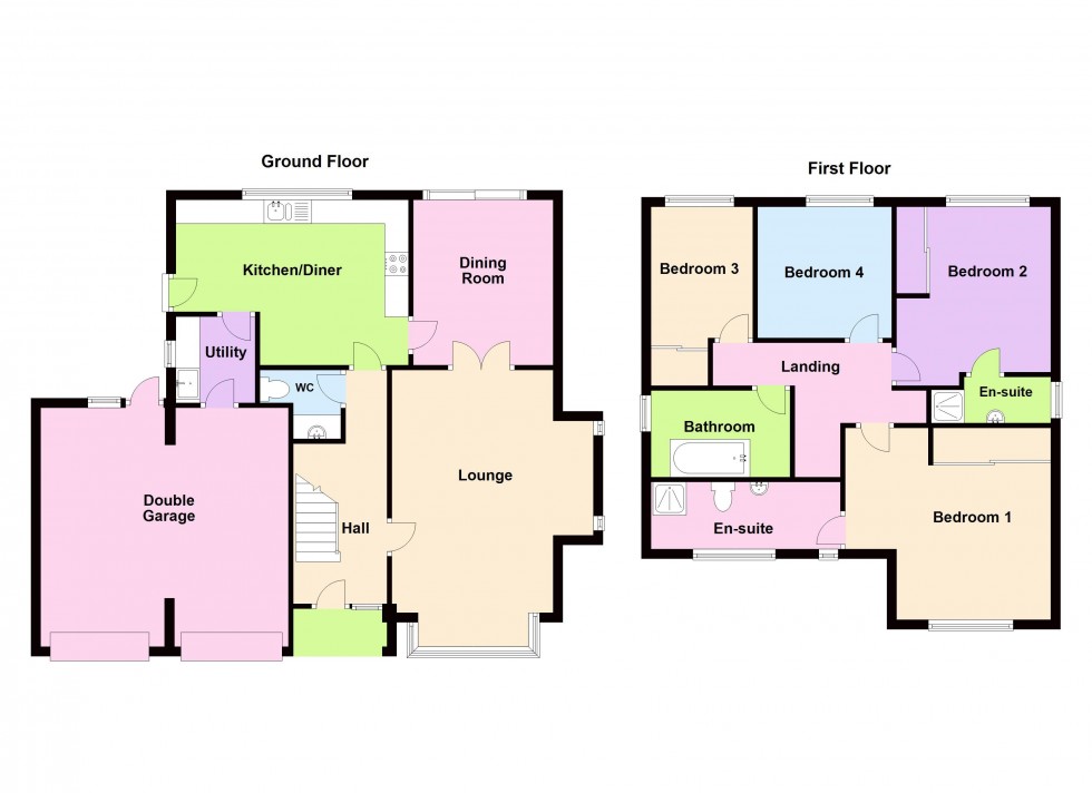 Floorplan for Keble Grove, Walsall