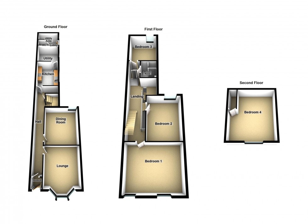 Floorplan for Jesson Road, Walsall