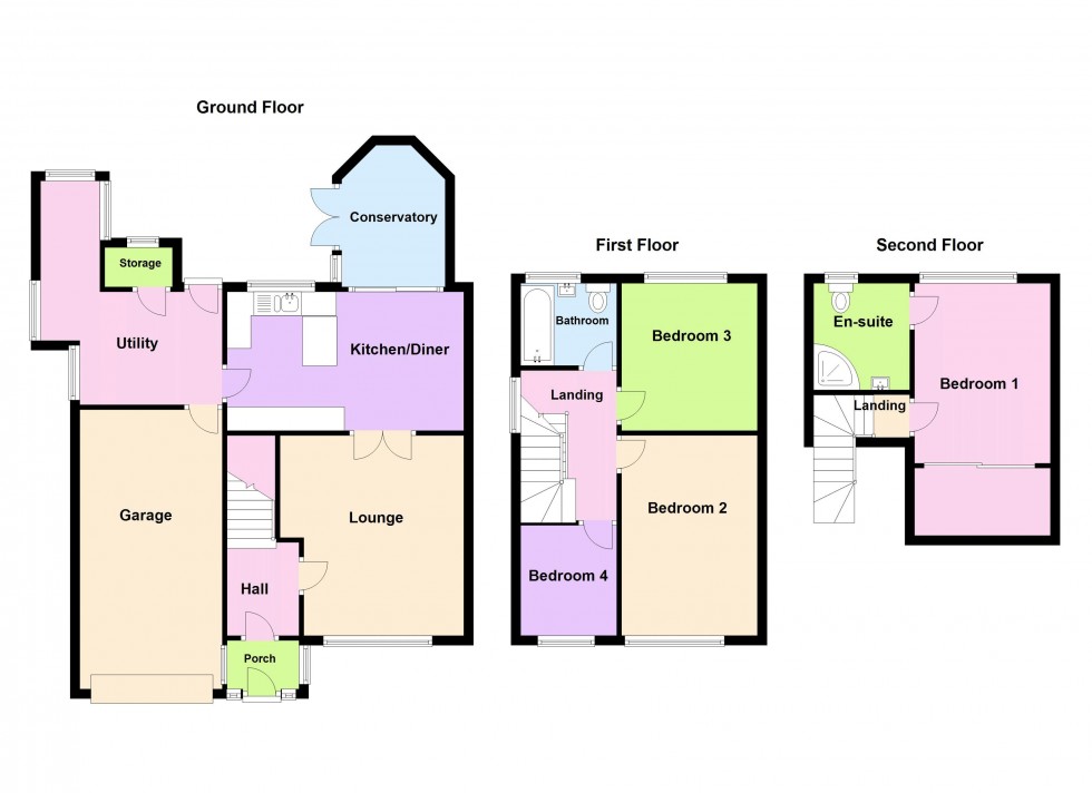 Floorplan for Edinburgh Drive, Rushall