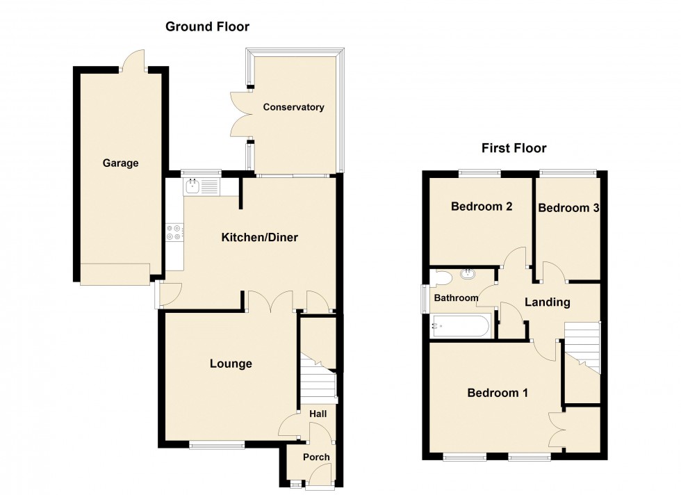 Floorplan for Ryders Hayes Lane, Pelsall