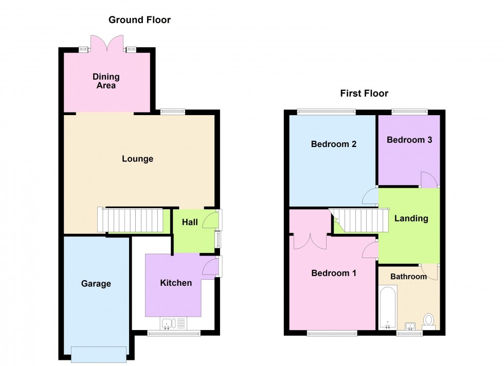 Floorplan for Barns Close, Walsall Wood