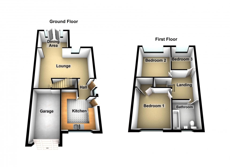 Floorplan for Barns Close, Walsall Wood