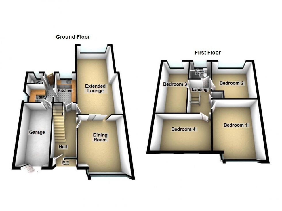 Floorplan for Hobart Drive, Walsall