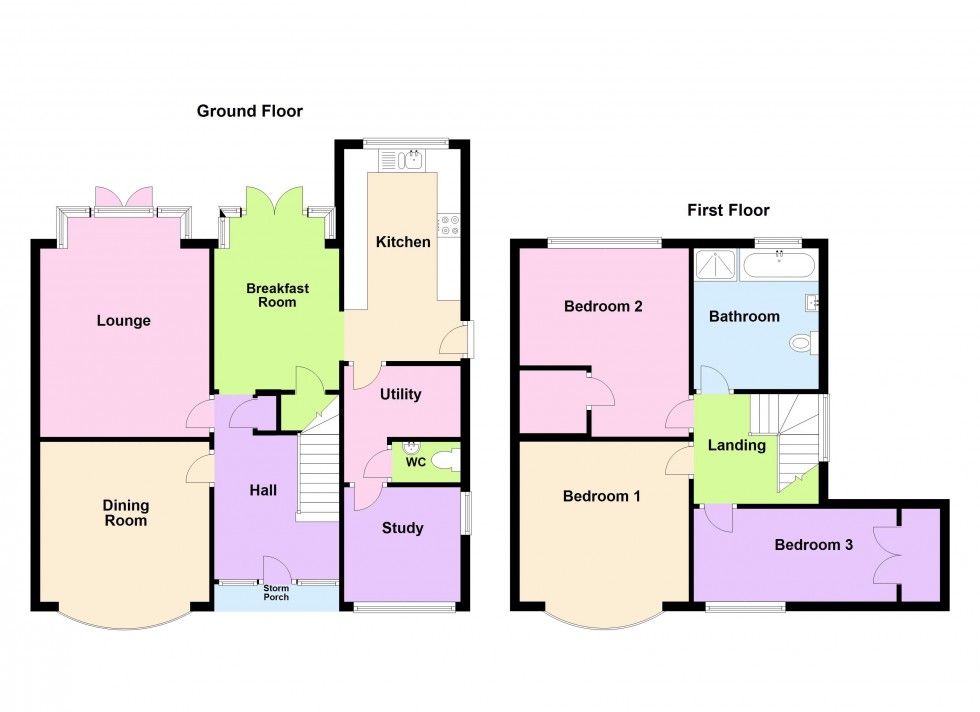 Floorplan for Woodside Close, Walsall