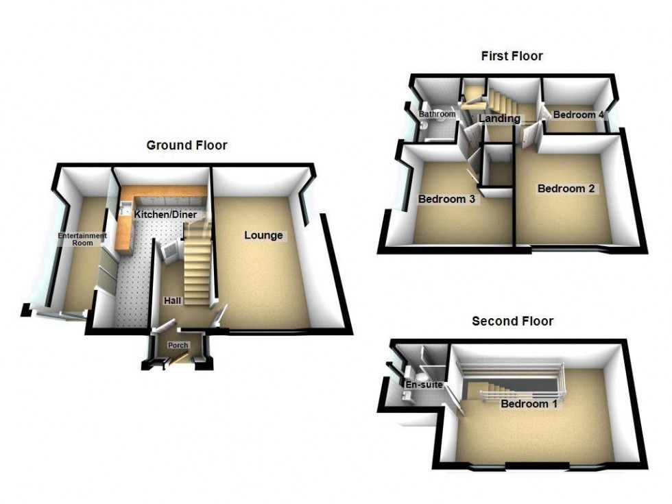 Floorplan for Rutland Crescent, Aldridge