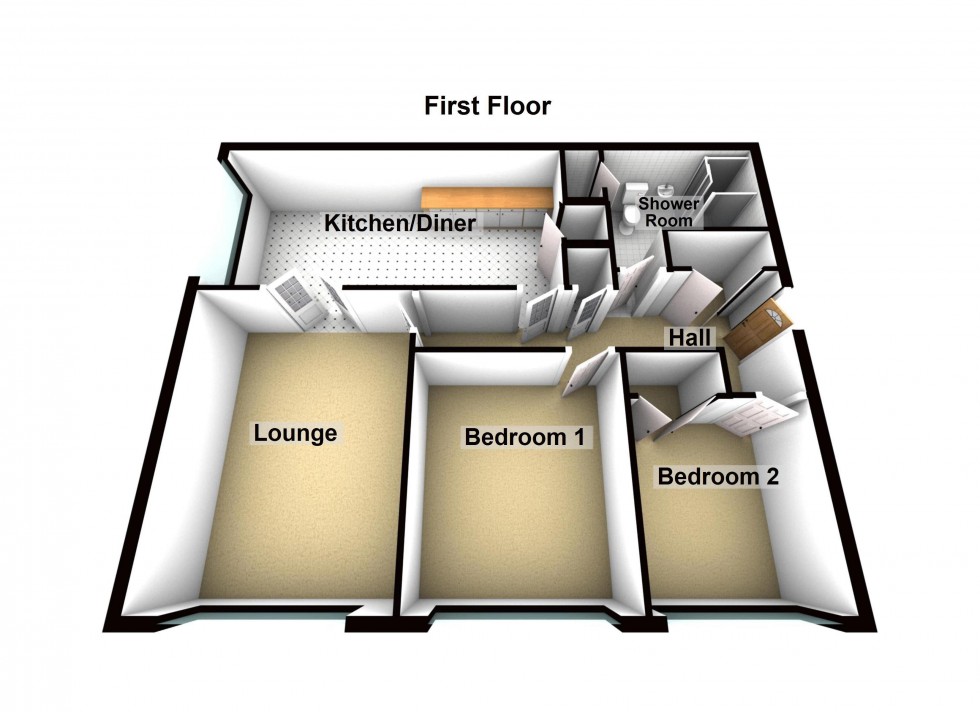 Floorplan for Ludgate Court, Camborne Road, Walsall